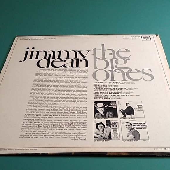 Jimmy Dean 'The Big Ones' Vinyl Record - Picture 3 of 8